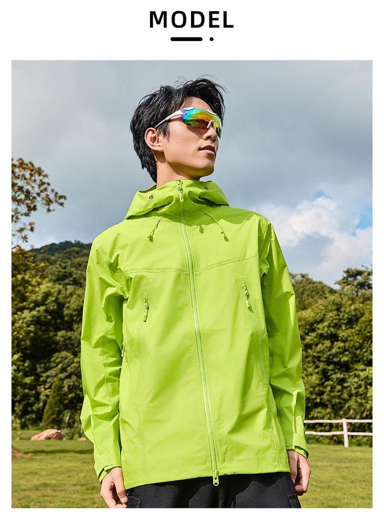 Unisex Outdoor Waterproof Windproof Jacket - Lightweight Hard Shell, Long Sleeve Mountaineering Outerwear