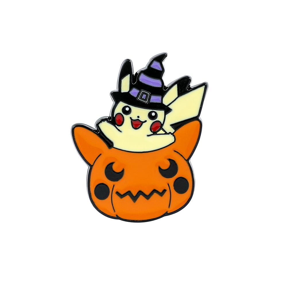 Anime Brooch Funny Cartoon Figure Snorlax Pikachu Gengar Metal Badge Enamel Pin Jacket Jeans Lapel Pin Brooch