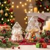 Snowflake Pattern Xmas Candy Jar Large Capacity Christmas Food Container  Holiday Snack Storage