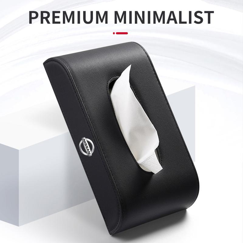 Car Tissue Box Armrest Type Leather Organizer Holder Tissue Box For Nissan Nismo Tiida Teana Skyline Juke X-trail Almera Qashqai