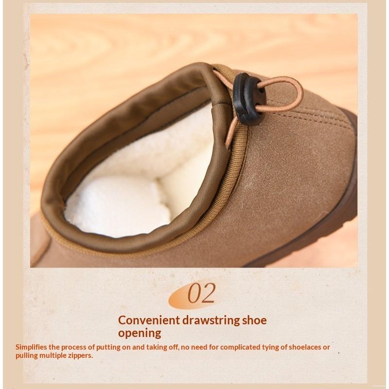 New Thickened and Warm Woolen Cotton Snow Boots and Women's Shoes Thick-soled Ankle Boots