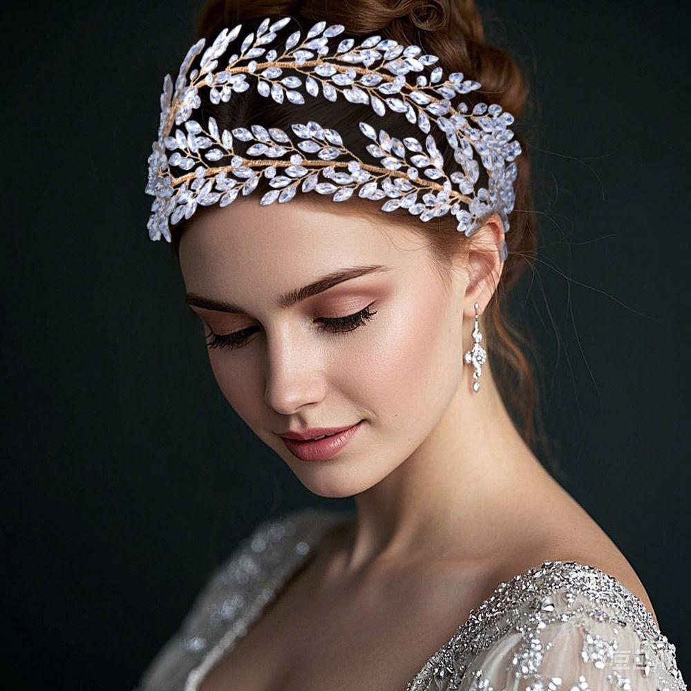 Exquisite Rhinsestone Headband Handmade Wedding Hair Accessories Wedding Headpieces  for Bride