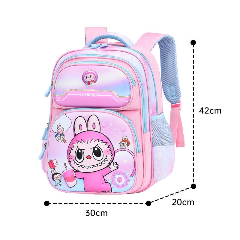 Labubu Children's Backpack New Girl Primary School Student Cartoon Anime Weight Loss Spine Protection Backpack