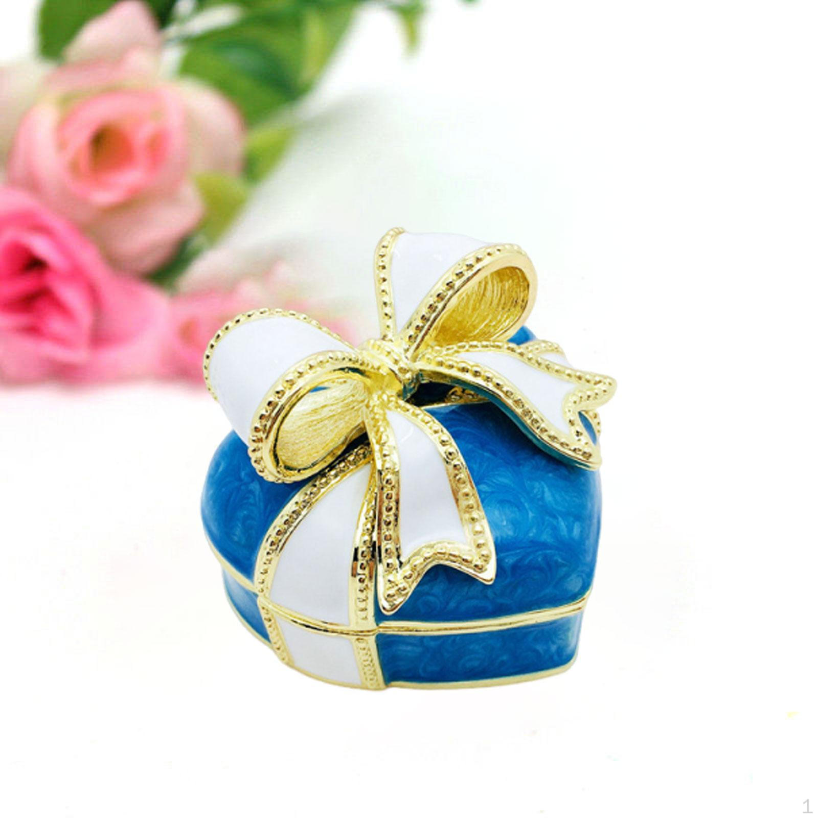 

Bow Jewelry Box, Organizer for Women And Girls, Storage Case Rings, синій