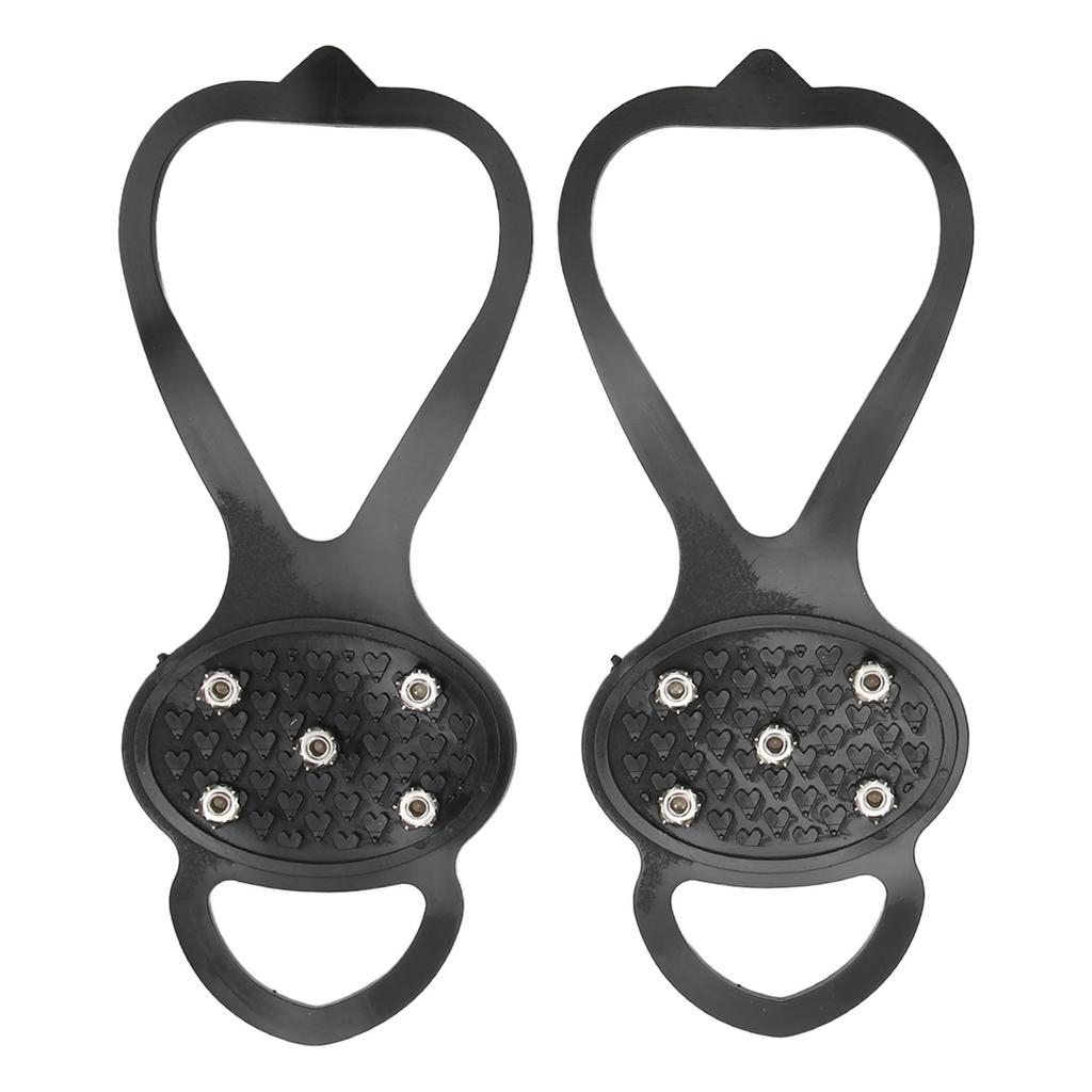 1 Paar Outdoor 5 Zähne Eiskrallen Rutschfestigkeit 5 Zähne Kletterschuh Spikes