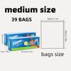 PE Standing Zip Seal Food Storage Bags, 29PCS 39PCS 59PCS 64PCS, 3 Sizes, Reusable BPA Free Microwave Freezer Use
