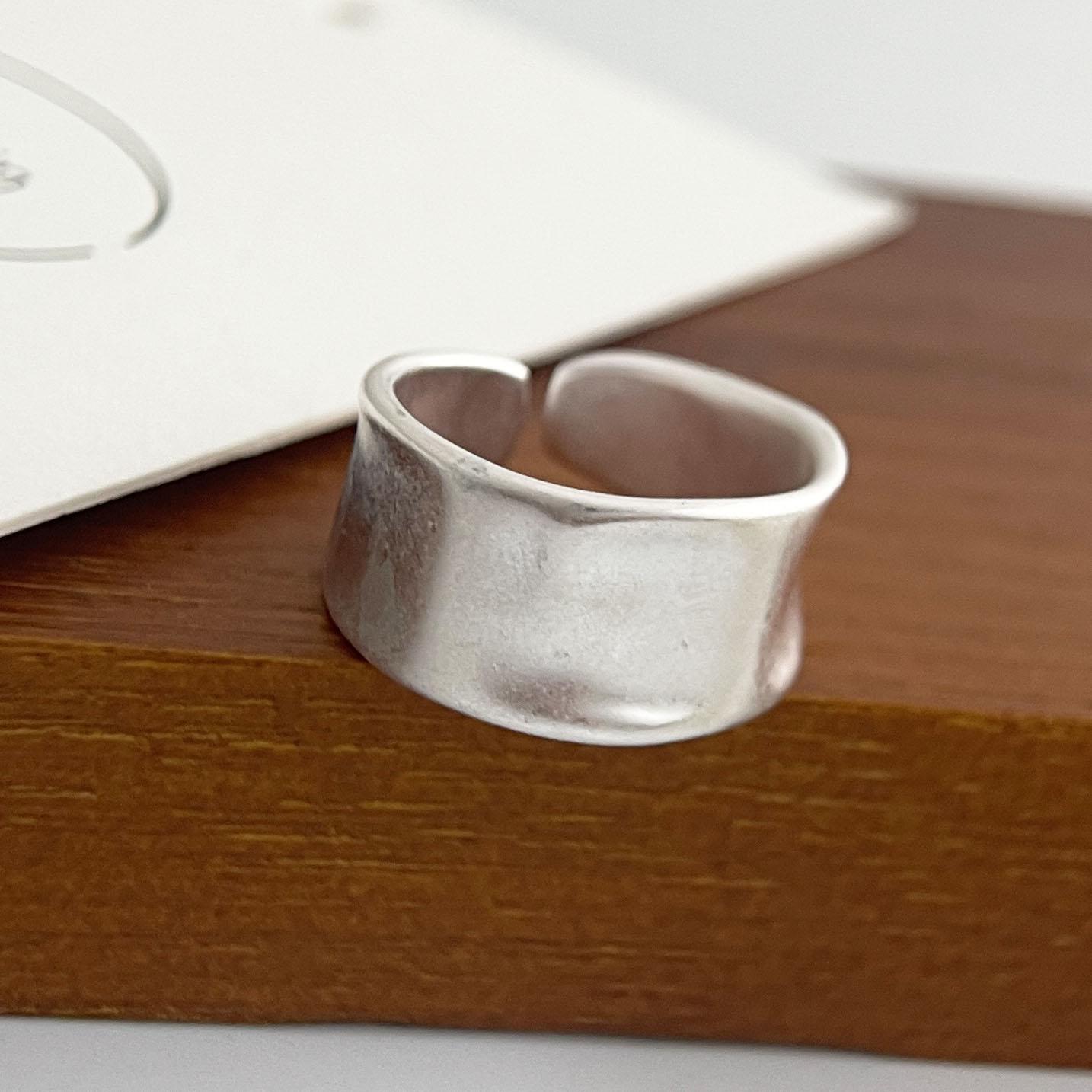

925 Sterling Silver Rings For Women Geometric Fine Jewelry Finger Adjustable Simple Gold Sparckling Ring For Party Birthday Gift resizable