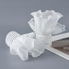 1pair Ruffled Wrist Cuffs White Color False Sleeves for Teens Jackets Decor