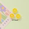 10Pcs Assorted Resin Fruit Decor Pieces Cute Strawberry Lemon Watermelon for DIY Scrapbook Kids Handcraft Projects