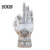 Resin Hand Statue for Meditation Palmistry Incense Holder, Statue, Decorative Holder Stick Ancient Mystical Palm Sculpture Home Table