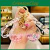 Lovely Sakura Liquid Keychain Cute Acrylic Pendant Great For Couples
