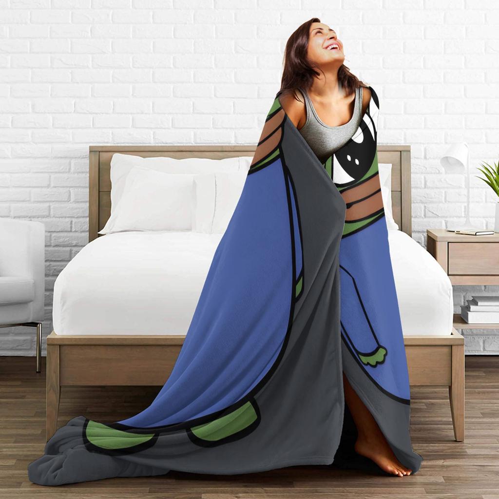 Morbida Coperta con Meme Rana P-Pepe Triste per Bambini e Adulti Coperta Plaid Peluche alla Moda per Divano Sedia Copriletto in Flanella Copertura per Letto Divano