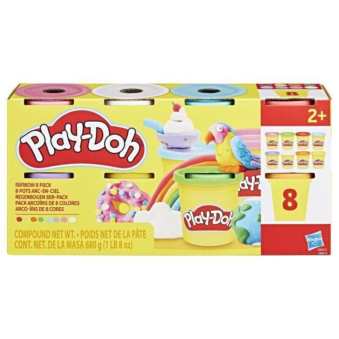 Play-Doh, 8 Pots De Pâte À Modeler, Classique Dès 3 Ans, Modèle Aléatoire