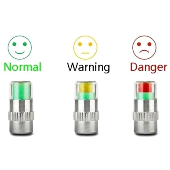 4Pcs Pressure Alert Light Weight Anti-corrosion Fine Workmanship Tire Pressure Indicator for Vehicle