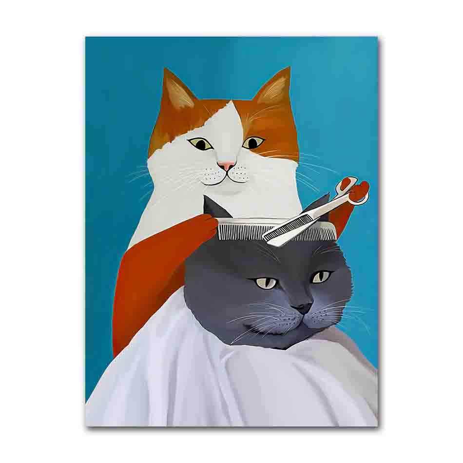 Cats and Dog Nordic Cute Simple Cartoon Canvas Poster Unframed Wall Art Painting Fashion Home Decoration living room accessories