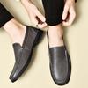 Men's Plus Size Summer Cowhide Casual Loafers - Slip-On Leather Driving Shoes
