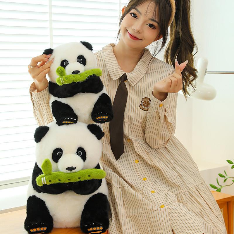 Flute Panda Bamboo Plush Toys Cute Cartoon Childrens Sleep With Dolls Gifts