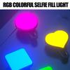 RGB Clip-On Selfie Ring Light with 3 Color Temperatures, Portable Makeup Lighting for Live Streaming, Photography, Video Calls