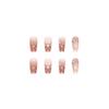 Blush Smudge Pearl Pile Diamond Wearing Nail Temperament Nail Art Piece French Gold Foil Fake Nail Finished Product