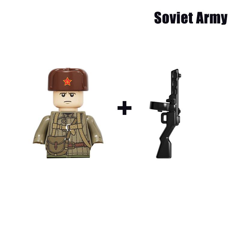 Kinderspielzeug WW2 Militär Armee Bausteine US UK Sowjet China Frankreich Soldaten Mini Actionfiguren Spielzeug für Kinder Weihnachtsgeschenke