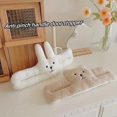 2 Stück Einklemmschutz Türstopper, Türdekoration und Aufhängung, Niedlicher Bär Einklemmschutz Türstopper, Hase Einklemmschutz Türstopper, Sicherheits-Türkarte,