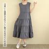 Sleeveless Long Dress with Contrast Summer Loose Perfect for Everyday and Autumn [MSFQSNB] Women's Pattern, Dress, Figure-Flattering, Cool, Fit,