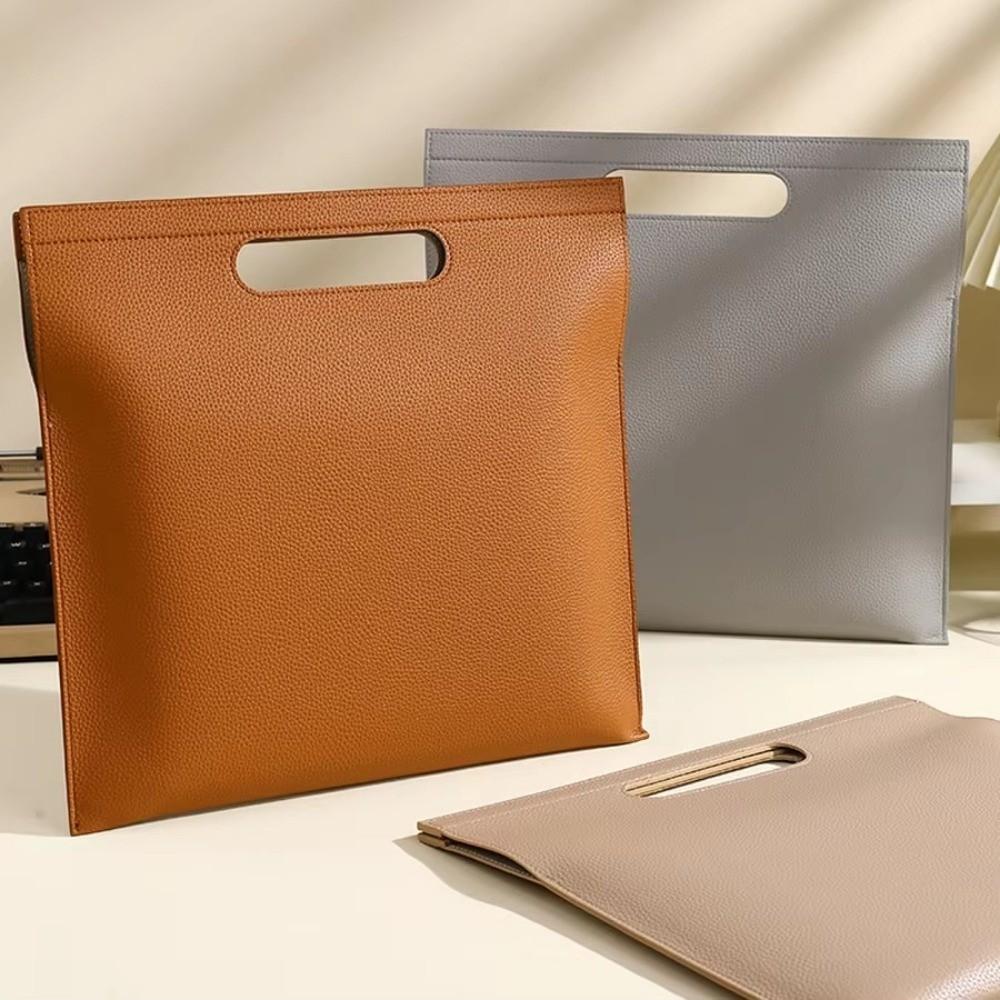 A4 Business File Holder PU Leather Tablet Bag Luxury Document Bag  Office Organizer