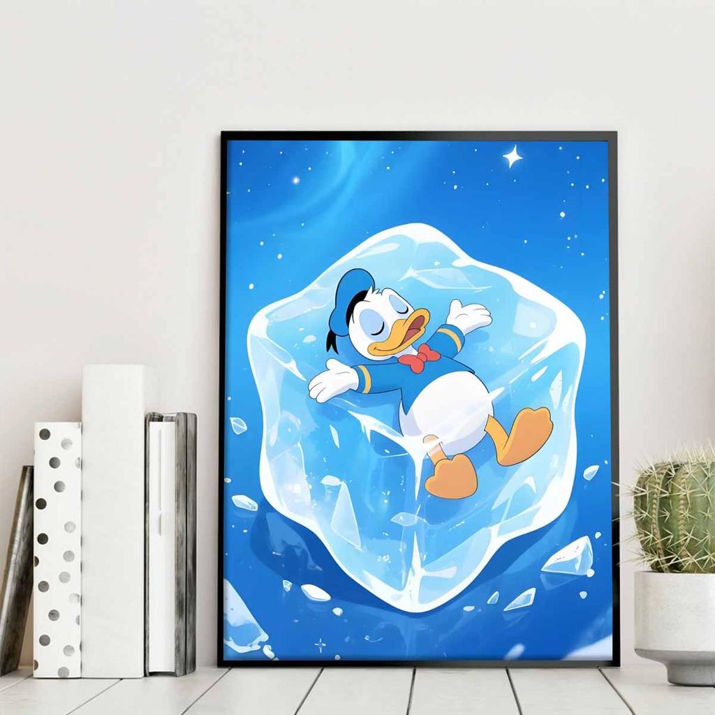DIY Diamond Painting Donald Duck on Ice Cubes Cross Stitch Kit Mosaic Art Diamond Painting Full Circle Diamond Home Decoration