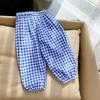Summer Kids Plaid Mosquito-Repellent Casual Pants for Boys and Girls