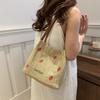 Summer Strawberry Straw Woven Large Capacity Tote Bag New Fashionable and Versatile Casual Small Fresh Shoulder Bag