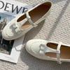 New French Roped Mary Jane Shoes 2025 Summer  White Summer Women's Shoes Breathable Versatile Flats