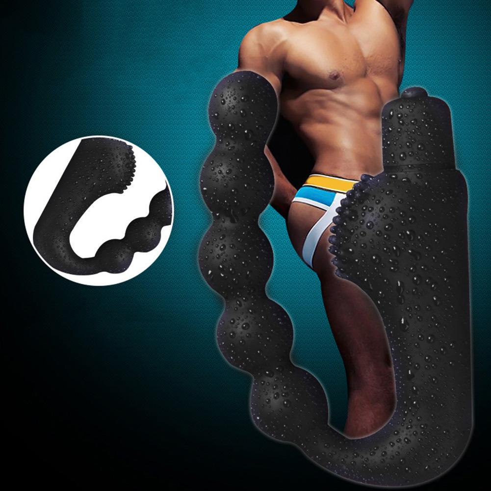 Giocattolo del sesso Silicone vibrante massaggiatore della prostata vibratore butt plug anale uomo maschio