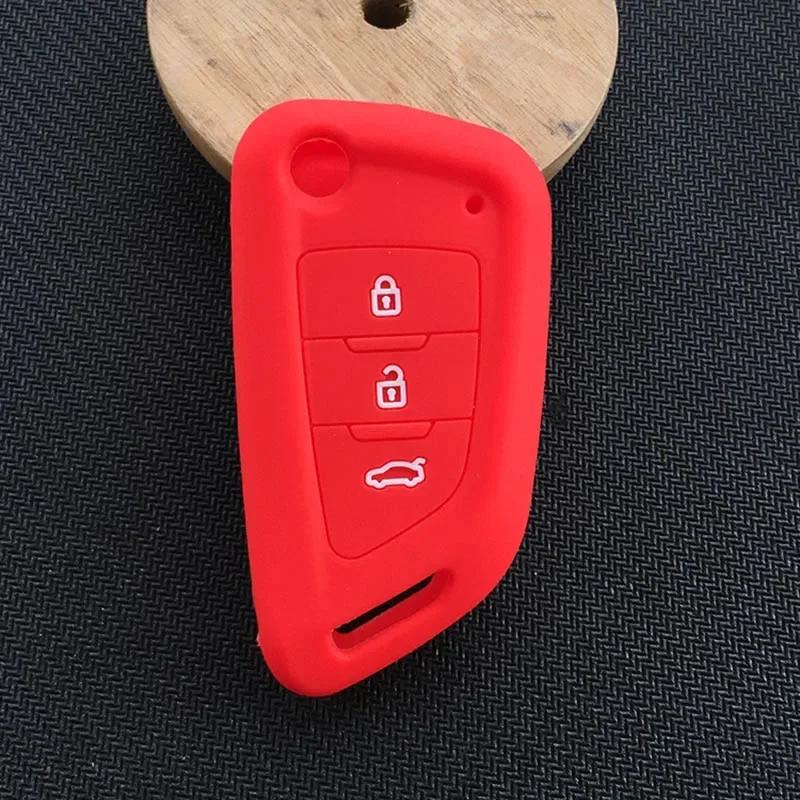 Silicone Car Key Cover Case for Universal 3 Buttons VVDI2 Wire Flip Key for Xhorse MINI Key Programmer VVDI Keychain Accessories