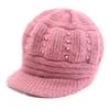 Winter Thermal Hat Women's Winter Velvet Old Lady Hat Old Hat Solid Color Knitted Wool Hat