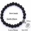 European American Cross-Border Yoga Bracelet: Volcanic Stone, Sea Wave, Starfish, Lotus Pendant