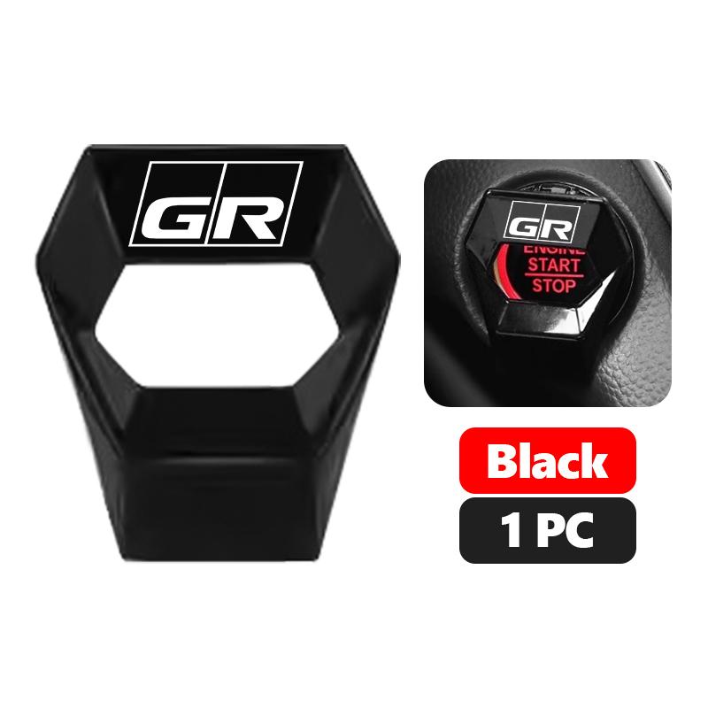 Car One-Click Engine Start Stop Switch Button Cover Protector Ring Decorative Accessories For Toyota Gazoo Racing TRD Corolla