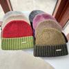 Hat Women's Autumn and Winter New Wool Knitted Hat Thickened Warm Color Matching Couple Student Fashion Wool Hat Tide