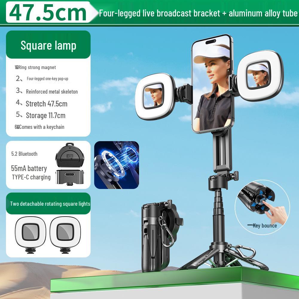 New P15C Magnetic Selfie Stick with Bluetooth Remote – Portable Travel Stand for Photos & Live Streaming