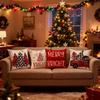 Weihnachts-Kissenbezüge 45x45cm Kissenbezüge Navidad Xmas Wurfkissenbezüge Für Zuhause Sofa Weihnachtsdekorationen