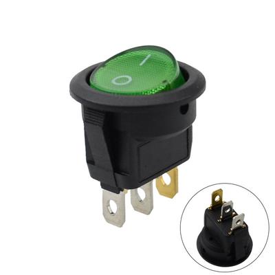 Auto 220V Runde Rocker Dot Boot LED Licht Kippschalter SPST EIN/AUS Elektrische Steuerungen 12V KCD1