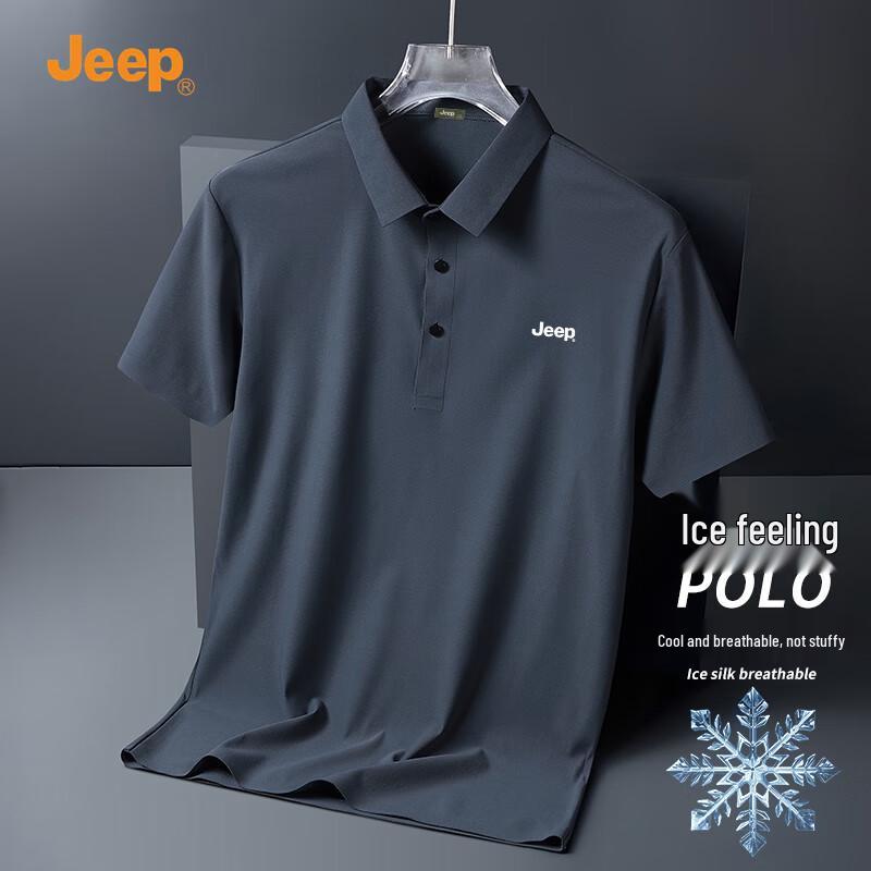 JEEPPOLO Men s Ice Silk Polo T-Shirt 4XL
