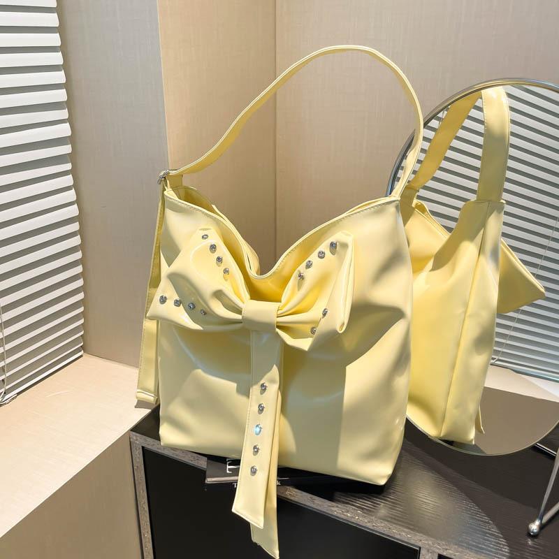 Fashion niche single shoulder armpit bag women's summer new bow messenger bag versatile tote bag