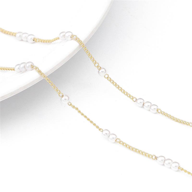 

Цепочка из 14-каратного золота с гальваническим покрытием с жемчугом/цирконом для украшений ручной работы: Браслет, Ожерелье, Серьга, Аксессуары для заколки. 50cm per Package