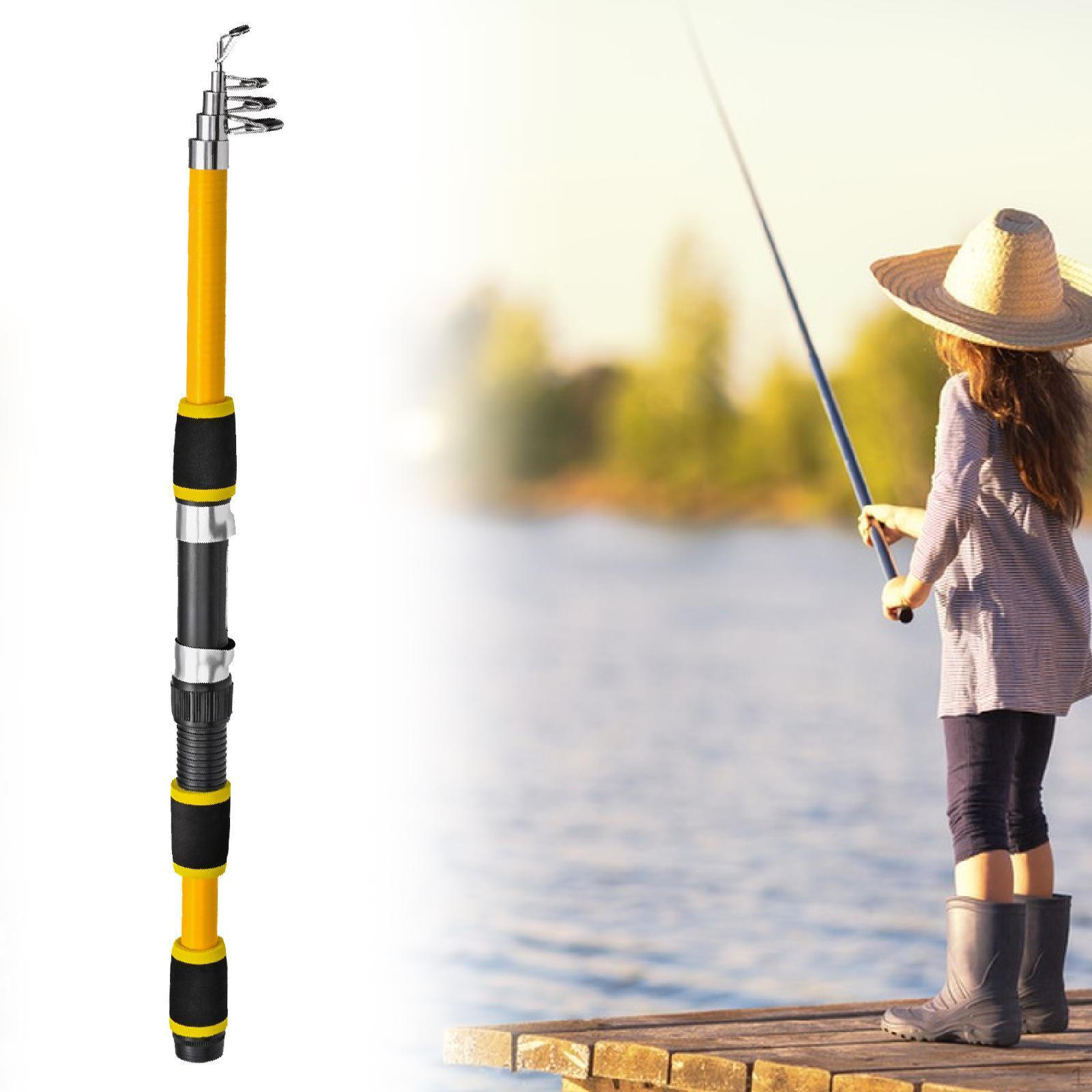 

Детское рыболовное удилище, подарки на день рождения, оборудование, регулируемое телескопическое для рыбалки на открытом воздухе, на озере жёлтый
