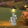 JYL TS/097,European Style Roman Column Angel Solar Outdoor Light for Lawn Porch Ambient Home Decor Lamp