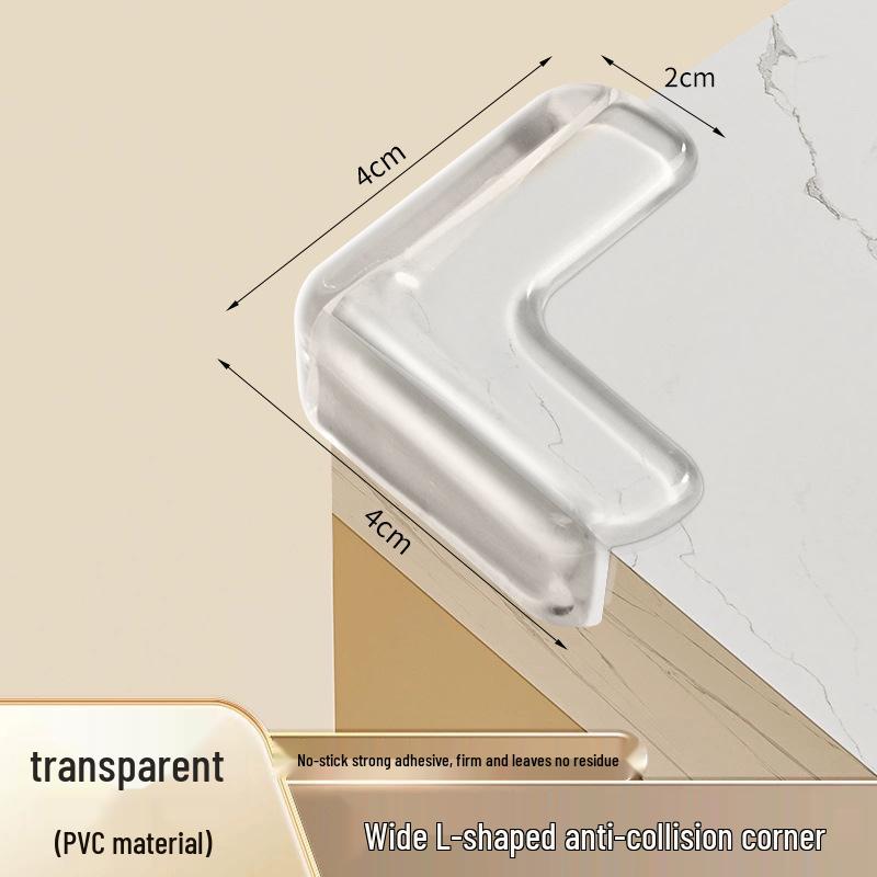 Assorted Transparent Silicone Corner Protectors: Soft Bumpers for Tables, Walls, Corners, Edges, and Windows