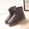 Winter Snow Boots Female Students Warm Fleece Thickened Flat Bottom Warm Cotton Shoes Suede Short Snow Boots