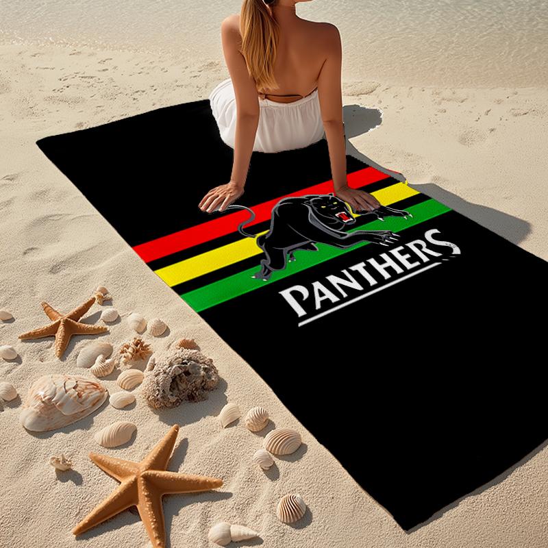panthers Fashion Beach Towel: Ideal for Summer Adventures Soft, absorbent and quick drying suitable for swimming and bathing