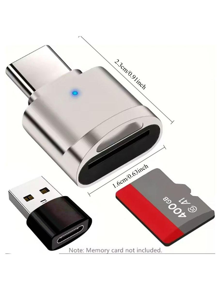 

Мини Type-C USB 3.0 кардридер для карт памяти SD Micro SD TF для Samsung Huawei Xiaomi Алюминиевый кардридер