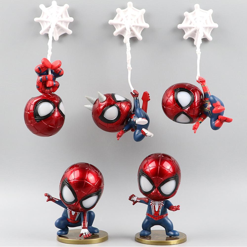 5 pcs Spiderman Superhero Action Figures Set for Theme Party Decoration